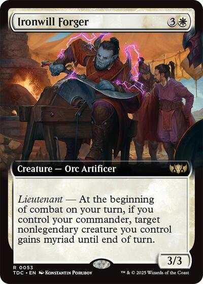 Ironwill Forger Extended Art (TDC) #53 Rare (Lightly Played) Commander: Tarkir: Dragonstorm Magic: The Gathering: 2025