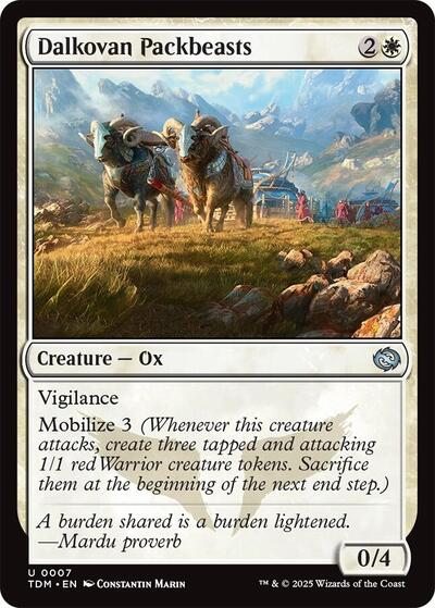 Dalkovan Packbeasts (TDM) #7 Uncommon (Lightly Played) Tarkir: Dragonstorm Magic: The Gathering: 2025