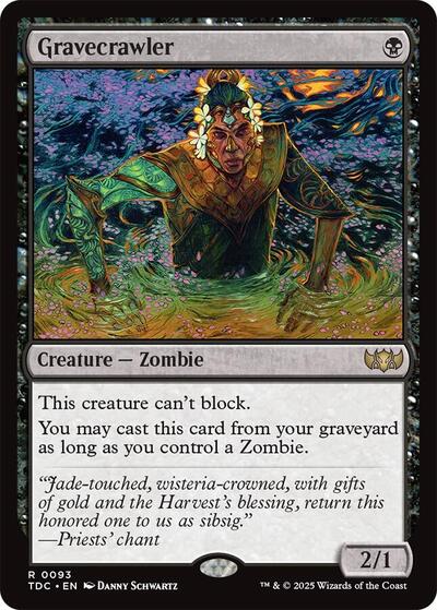 Gravecrawler (TDC) #93 Rare (Near Mint) Commander: Tarkir: Dragonstorm Magic: The Gathering: 2025