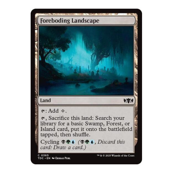 Foreboding Landscape (TDC) #365 Common (Lightly Played) Commander: Tarkir: Dragonstorm Magic: The Gathering: 2025