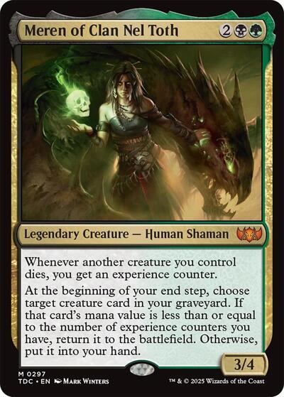 Meren of Clan Nel Toth (TDC) #297 Mythic Rare (Near Mint) Commander: Tarkir: Dragonstorm Magic: The Gathering: 2025