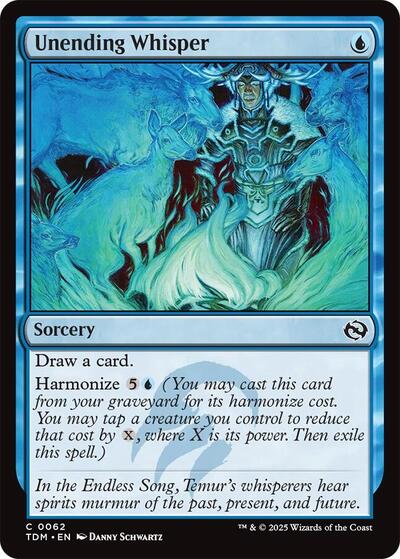 2025 Magic: Tarkir: Dragonstorm (TDM) - Unending Whisper (#62, Common) (Lightly Played)