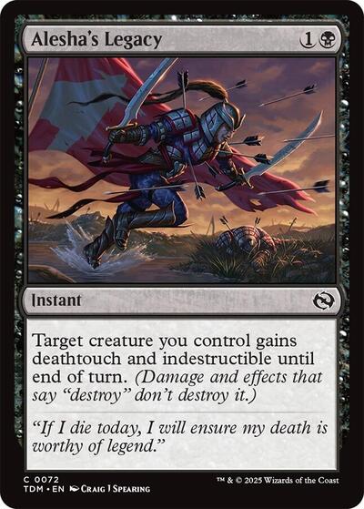 Aleshas Legacy (TDM) #72 Common (Lightly Played) Tarkir: Dragonstorm Magic: The Gathering: 2025