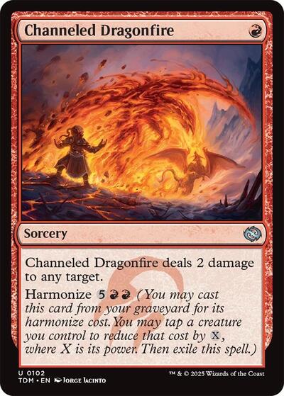 Channeled Dragonfire (TDM) #102 Uncommon (Lightly Played) Tarkir: Dragonstorm Magic: The Gathering: 2025
