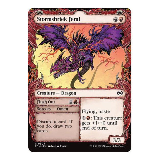 Stormshriek Feral (Showcase) (TDM) #304 Common Tarkir: Dragonstorm Magic: The Gathering: 2025