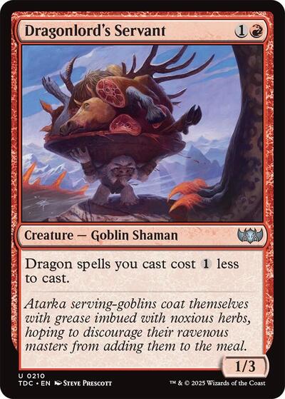 Dragonlords Servant (TDC) #210 Uncommon (Lightly Played) Commander: Tarkir: Dragonstorm Magic: The Gathering: 2025
