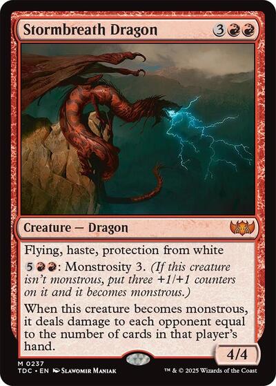 Stormbreath Dragon (TDC) #237 Mythic Rare (Lightly Played) Commander: Tarkir: Dragonstorm Magic: The Gathering: 2025