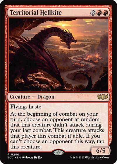 Territorial Hellkite (TDC) #240 Rare (Near Mint) Commander: Tarkir: Dragonstorm Magic: The Gathering: 2025