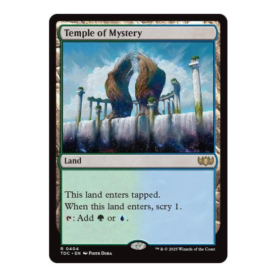 Temple of Mystery (TDC) #404 Rare (Lightly Played) Commander: Tarkir: Dragonstorm Magic: The Gathering: 2025