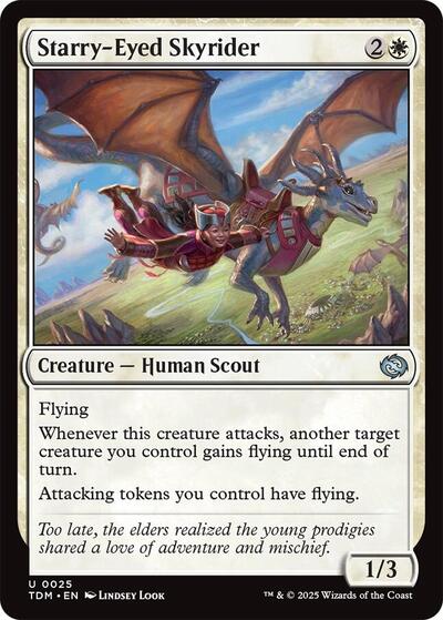Starry Eyed Skyrider (TDM) #25 Uncommon Tarkir: Dragonstorm Magic: The Gathering: 2025