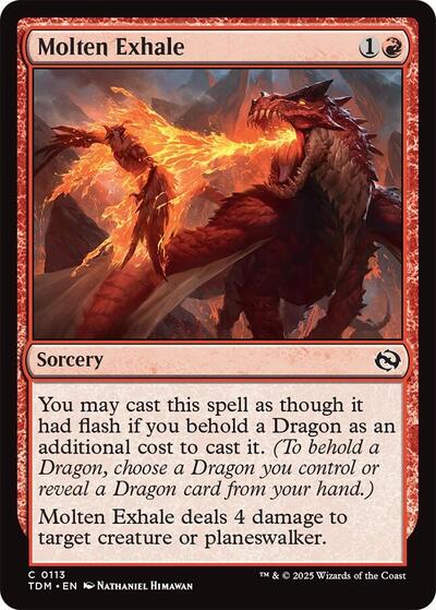 Molten Exhale (TDM) #113 Common (Lightly Played) Tarkir: Dragonstorm Magic: The Gathering: 2025