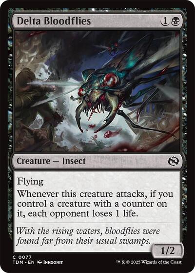 Delta Bloodflies (TDM) #77 Common Tarkir: Dragonstorm Magic: The Gathering: 2025