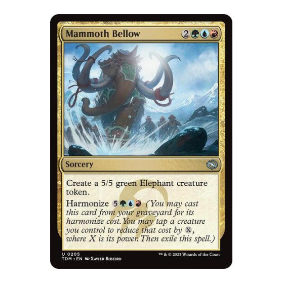 Mammoth Bellow (TDM) #205 Uncommon (Lightly Played) Tarkir: Dragonstorm Magic: The Gathering: 2025