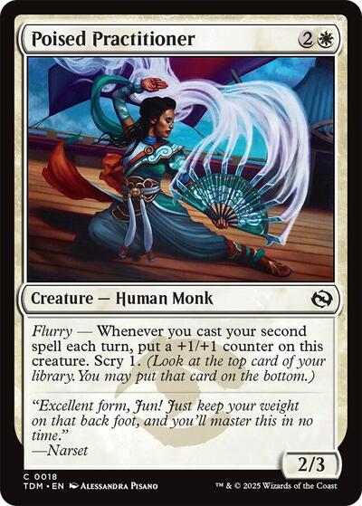 Poised Practitioner (TDM) #18 Common (Lightly Played) Tarkir: Dragonstorm Magic: The Gathering: 2025