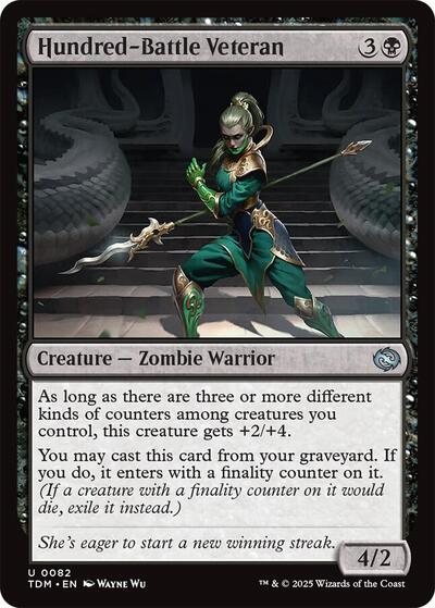 Hundred Battle Veteran (TDM) #82 Uncommon Tarkir: Dragonstorm Magic: The Gathering: 2025