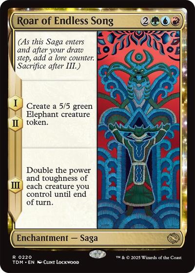 Roar of Endless Song (TDM) #220 Rare (Near Mint) Tarkir: Dragonstorm Magic: The Gathering: 2025