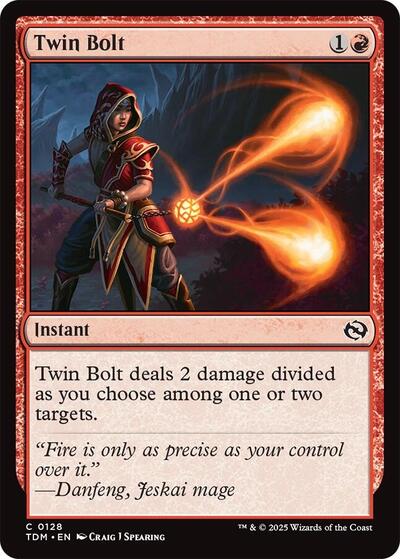 Twin Bolt (TDM) #128 Common (Lightly Played) Tarkir: Dragonstorm Magic: The Gathering: 2025