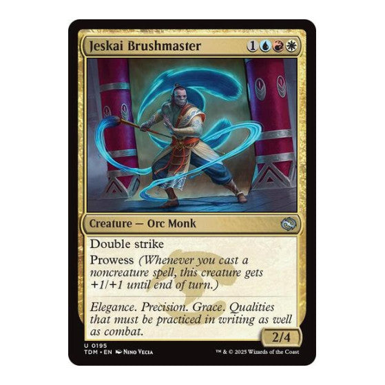 Jeskai Brushmaster (TDM) #195 Uncommon (Lightly Played) Tarkir: Dragonstorm Magic: The Gathering: 2025