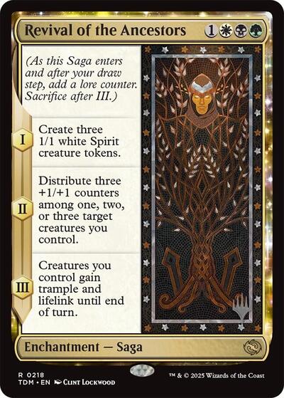 Revival of the Ancestors (PPTDM) #218p Rare (Foil Near Mint) Promo Pack: Tarkir: Dragonstorm Magic: The Gathering: 2025