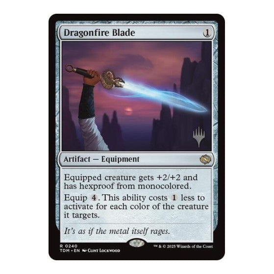 Dragonfire Blade (PPTDM) #240 Rare (Lightly Played) Promo Pack: Tarkir: Dragonstorm Magic: The Gathering: 2025