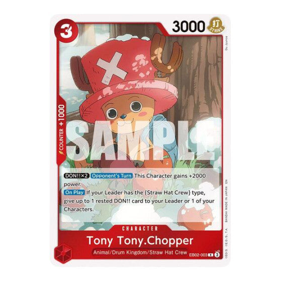 Tony Tony.Chopper (EB-02) #EB02-003 Rare (Foil Lightly Played) Extra Booster: Anime 25th Collection One Piece Card Game: 2025
