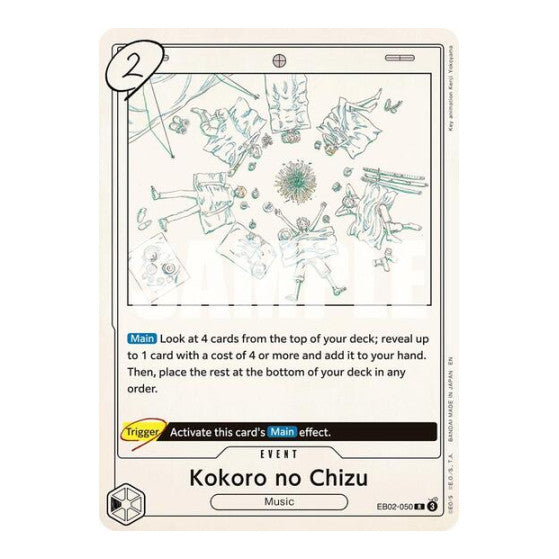 Kokoro no Chizu (EB-02) #EB02-050 Rare (Foil Lightly Played) Extra Booster: Anime 25th Collection One Piece Card Game: 2025