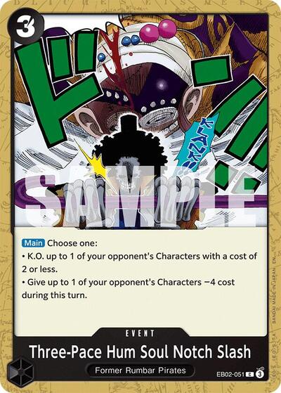 Three Pace Hum Soul Notch Slash (EB-02) #EB02-051 Common (Near Mint) Extra Booster: Anime 25th Collection One Piece Card Game: 2025