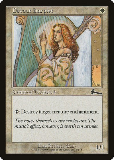 Devout Harpist (ULG) #6 Common Urza's Legacy Magic: The Gathering: 1999
