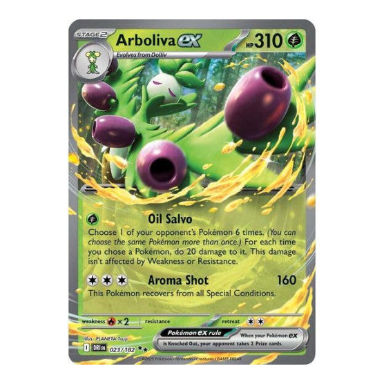 Arboliva ex (DRI) #023/182 Double Rare (Holofoil Near Mint) SV10: Destined Rivals Pokemon: 2025