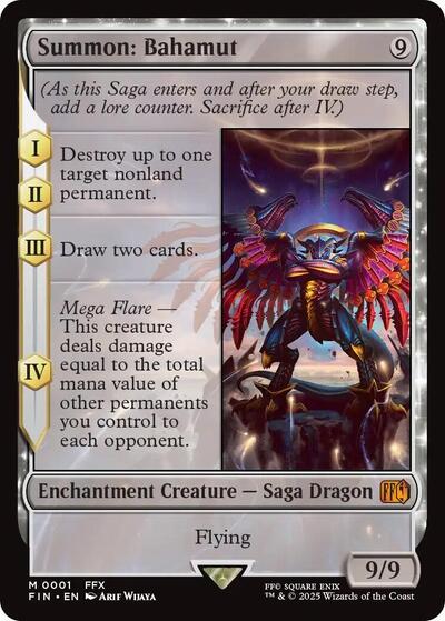 Summon Bahamut (FIN) #1 Mythic Rare (Foil Near Mint) FINAL FANTASY Magic: The Gathering: 2025