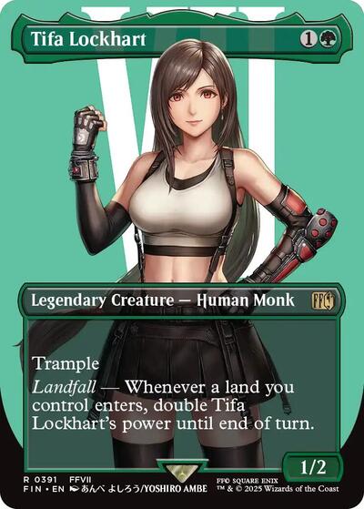 Tifa Lockhart Borderless (FIN) #391 Rare (Near Mint) FINAL FANTASY Magic: The Gathering: 2025