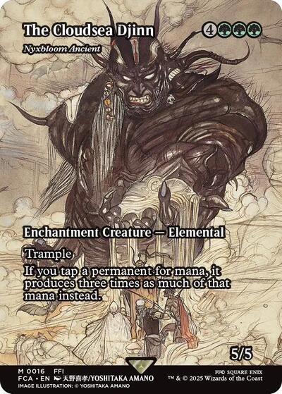 The Cloudsea Djinn Nyxbloom Ancient Showcase (FCA) #16 Mythic Rare (Near Mint) FINAL FANTASY: Through the Ages Magic: The Gathering: 2025