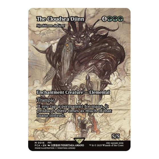 The Cloudsea Djinn - Nyxbloom Ancient (Showcase) (FCA) #16 Mythic Rare (Near Mint) FINAL FANTASY: Through the Ages Magic: The Gathering: 2025
