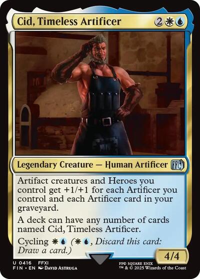 Cid Timeless Artificer 0416 (FIN) #416 Uncommon (Foil Lightly Played) FINAL FANTASY Magic: The Gathering: 2025