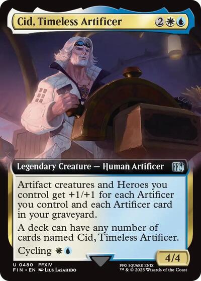 Cid Timeless Artificer Extended Art (FIN) #480 Uncommon (Foil Near Mint) FINAL FANTASY Magic: The Gathering: 2025
