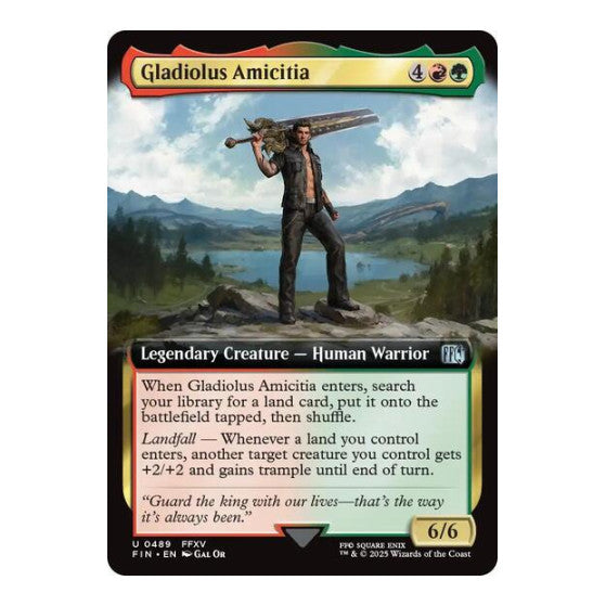 Gladiolus Amicitia (Extended Art) (FIN) #489 Uncommon (Lightly Played) FINAL FANTASY Magic: The Gathering: 2025