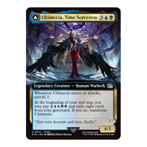 Ultimecia, Time Sorceress (Extended Art) (FIN) #513 Uncommon (Lightly Played) FINAL FANTASY Magic: The Gathering: 2025