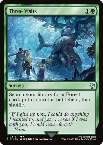 Three Visits (FIC) #315 Uncommon (Near Mint) Commander: FINAL FANTASY Magic: The Gathering: 2025