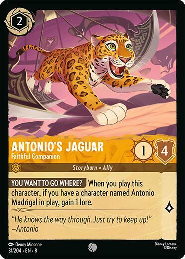 Antonio's Jaguar - Faithful Companion (8) #31/204 Common (Near Mint) Reign of Jafar Disney Lorcana: 2025