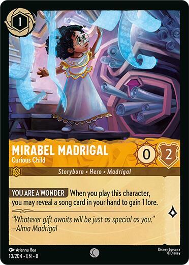 Mirabel Madrigal - Curious Child (8) #10/204 Common (Near Mint) Reign of Jafar Disney Lorcana: 2025