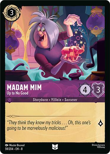 Madam Mim - Up to No Good (8) #59/204 Uncommon (Near Mint) Reign of Jafar Disney Lorcana: 2025