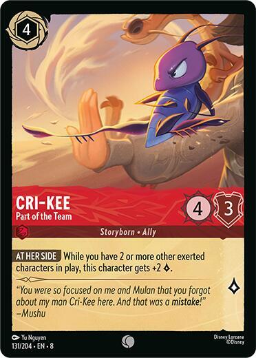 Cri-Kee - Part of the Team (8) #131/204 Common (Near Mint) Reign of Jafar Disney Lorcana: 2025