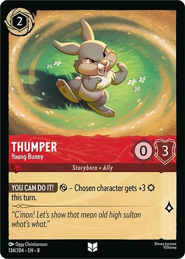 Thumper - Young Bunny (8) #134/204 Uncommon (Near Mint) Reign of Jafar Disney Lorcana: 2025