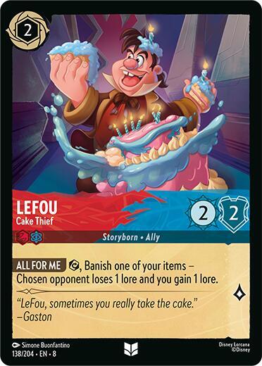 LeFou - Cake Thief (8) #138/204 Uncommon (Near Mint) Reign of Jafar Disney Lorcana: 2025