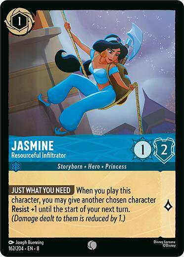 Jasmine - Resourceful Infiltrator (8) #162/204 Common (Near Mint) Reign of Jafar Disney Lorcana: 2025
