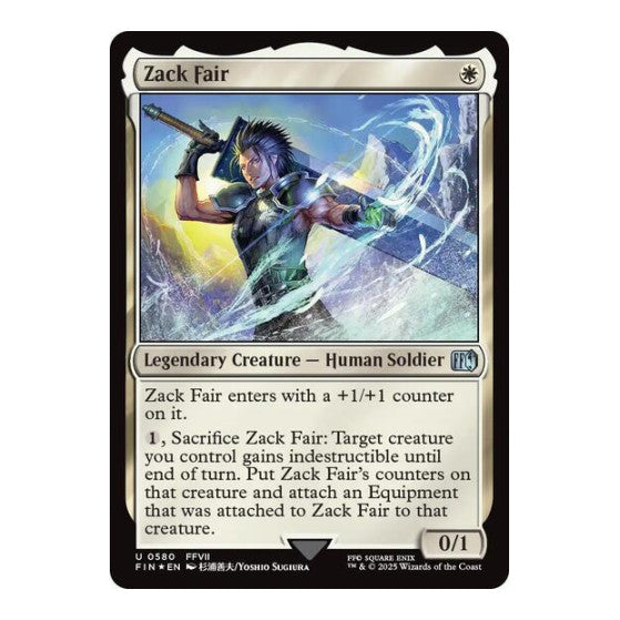 Zack Fair (Surge Foil) (FIN) #580 Uncommon (Foil Lightly Played) FINAL FANTASY Magic: The Gathering: 2025