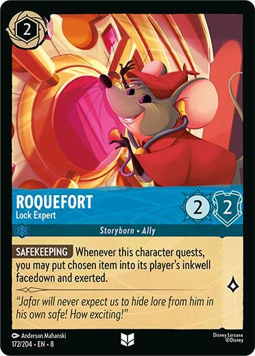 Roquefort - Lock Expert (8) #172/204 Uncommon (Near Mint) Reign of Jafar Disney Lorcana: 2025