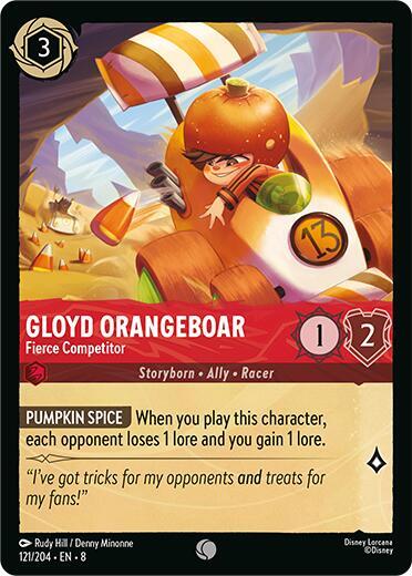 Gloyd Orangeboar - Fierce Competitor (8) #121/204 Common (Near Mint) Reign of Jafar Disney Lorcana: 2025