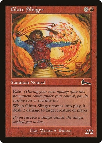 Ghitu Slinger (ULG) #77 Common (Heavily Played) Urza's Legacy Magic: The Gathering: 1999