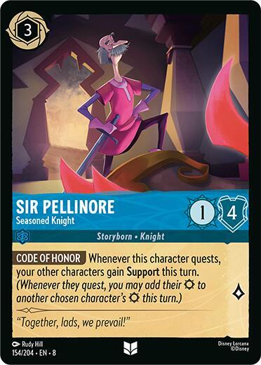 Sir Pellinore - Seasoned Knight (8) #154/204 Uncommon (Near Mint) Reign of Jafar Disney Lorcana: 2025